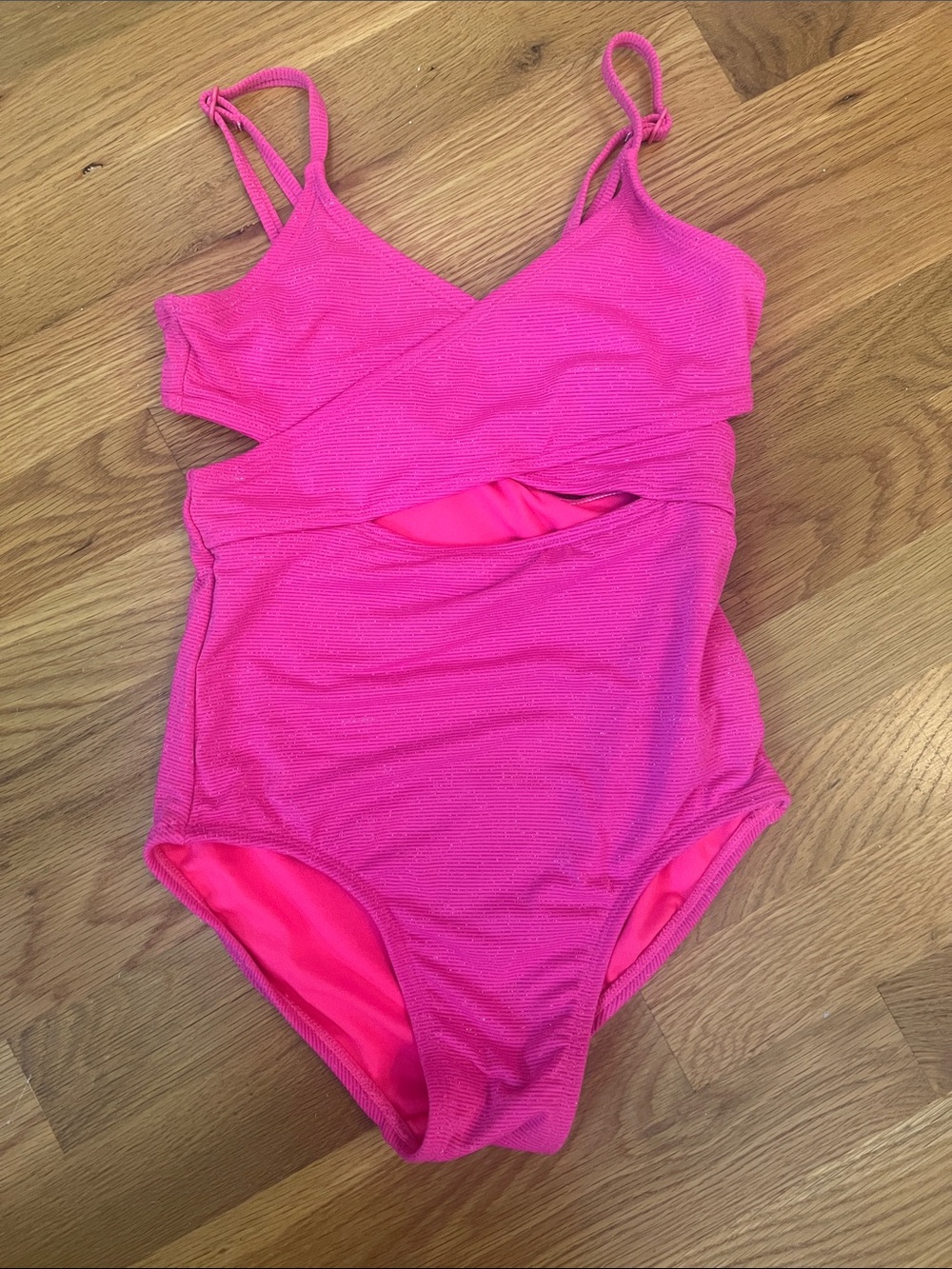 art class Girls Hot Pink One-Piece Swimsuit